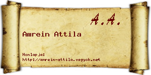 Amrein Attila névjegykártya